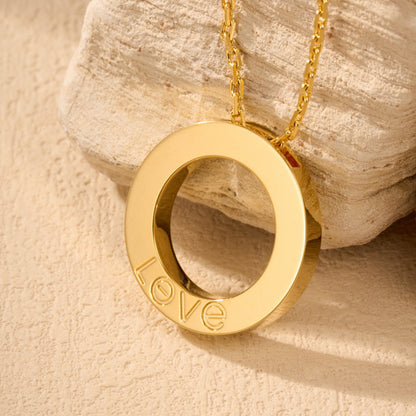 [LORA] LOVE NECKLACE 16MM  FULL DIAMOND