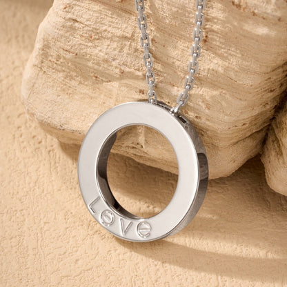 [LORA] LOVE NECKLACE 16MM  FULL DIAMOND