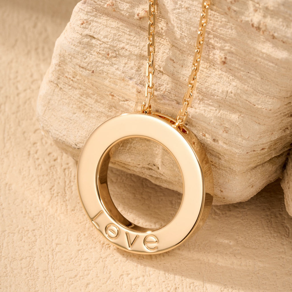 [LORA] LOVE NECKLACE 16MM  FULL DIAMOND