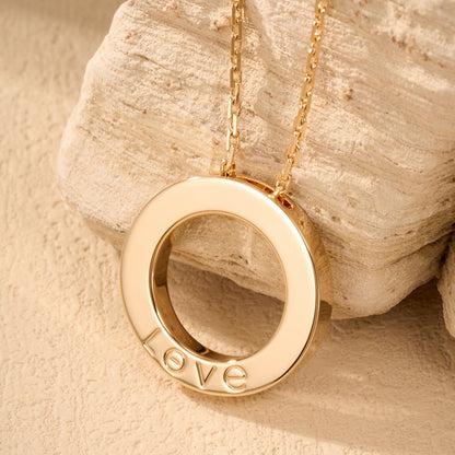 [LORA] LOVE NECKLACE 16MM  FULL DIAMOND