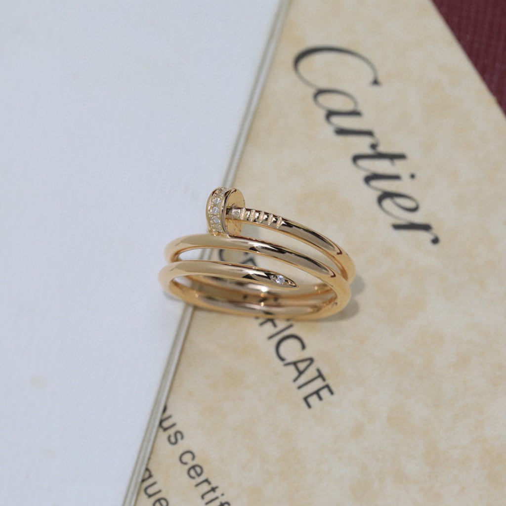 [LORA] JUSTE RING 4.8MM HALF DIAMOND