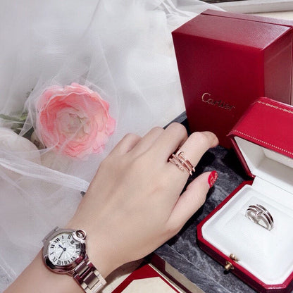 [LORA] JUSTE RING 4.8MM HALF DIAMOND