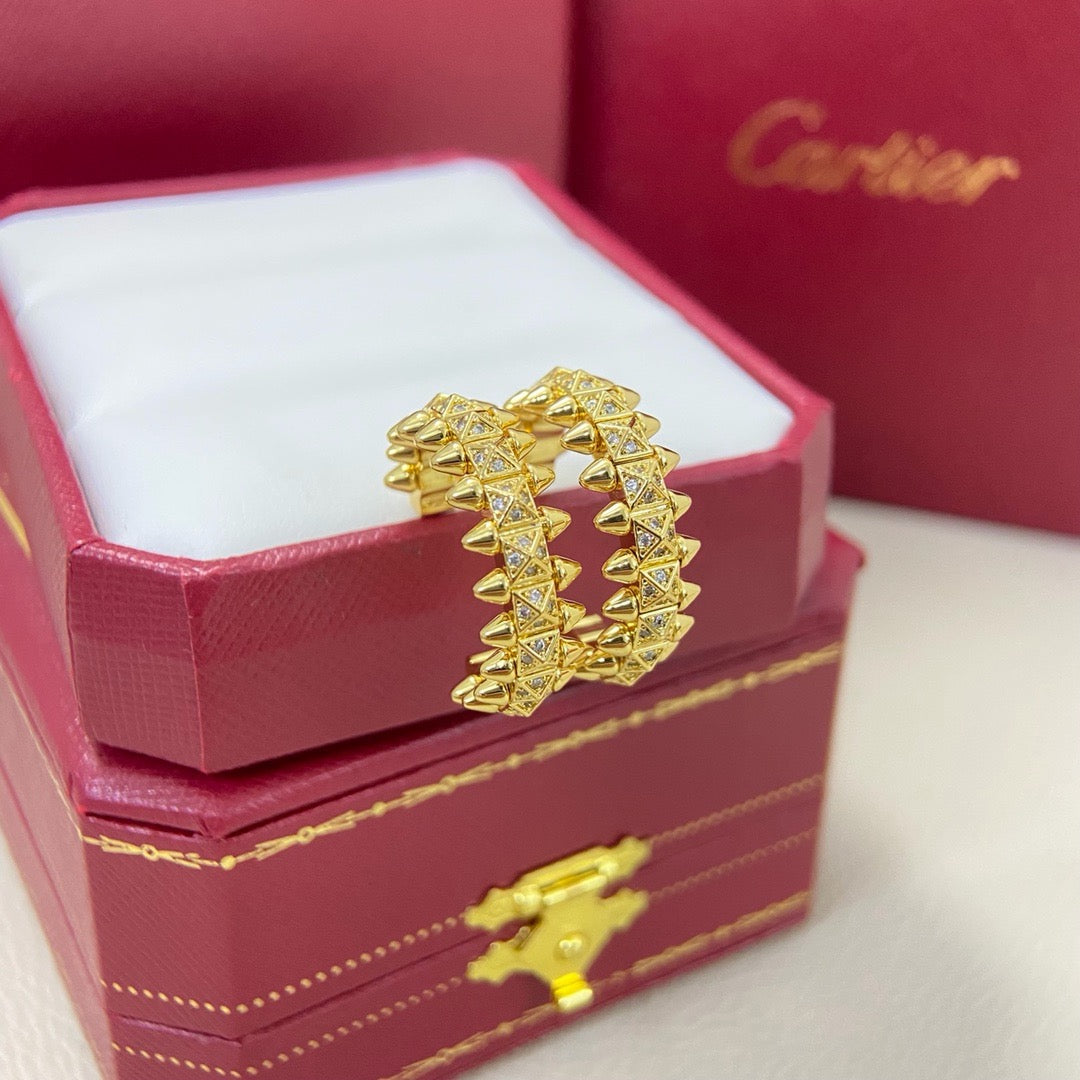 [LORA] CLASH 6.4MM FULL DIAMOND SMALL EARRINGS