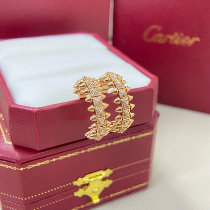 [LORA] CLASH 6.4MM FULL DIAMOND SMALL EARRINGS