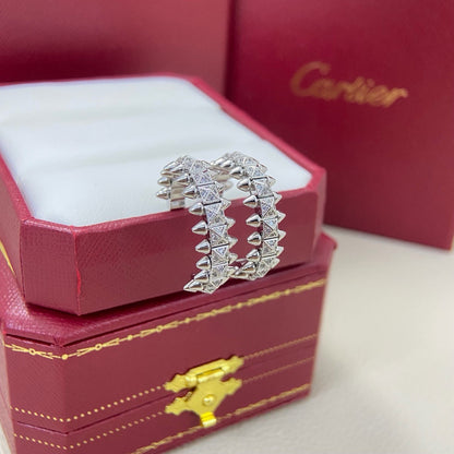 [LORA] CLASH 6.4MM FULL DIAMOND SMALL EARRINGS