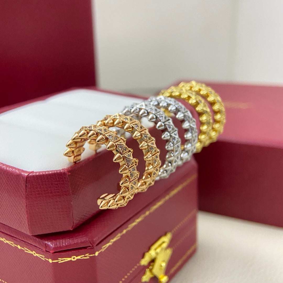 [LORA] CLASH 6.4MM FULL DIAMOND SMALL EARRINGS