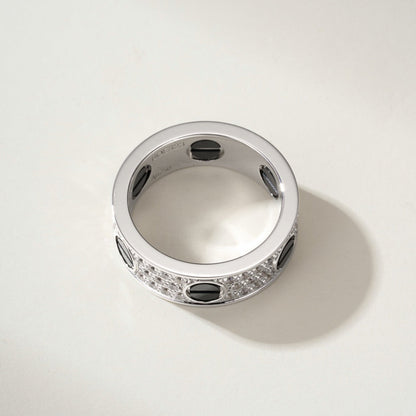 [LORA] LOVE RING 5.5MM DIAMONDS PAVED CERAMIC