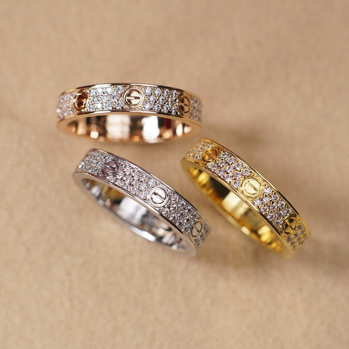 [Lora] LOVE RING 4.0MM DIAMOND PAVED