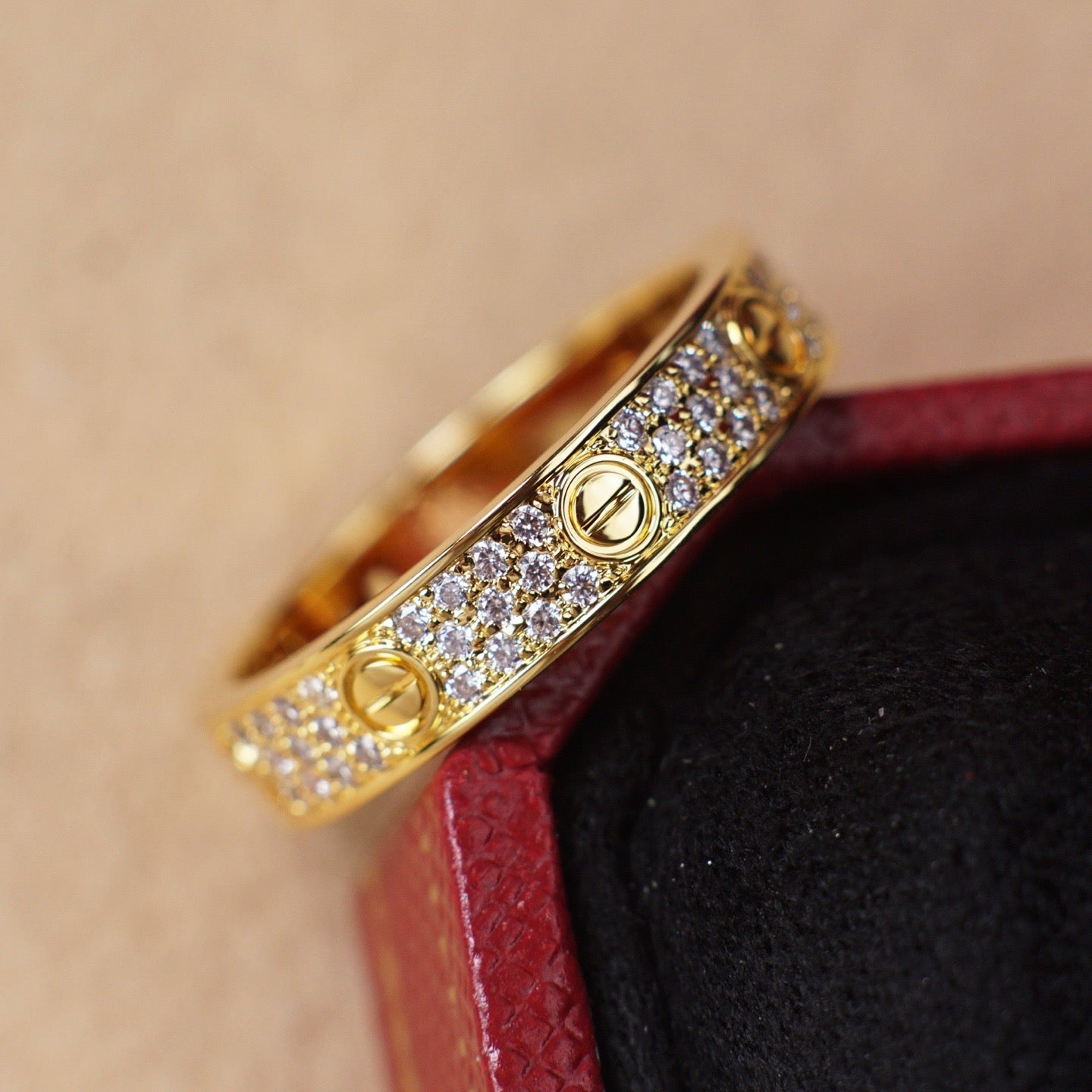 [LORA] LOVE RING 4.0MM DIAMOND PAVED