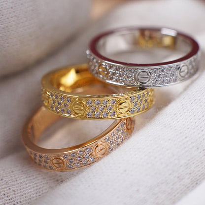 [LORA] LOVE RING 4.0MM DIAMOND PAVED