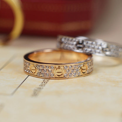 [LORA] LOVE RING 4.0MM DIAMOND PAVED