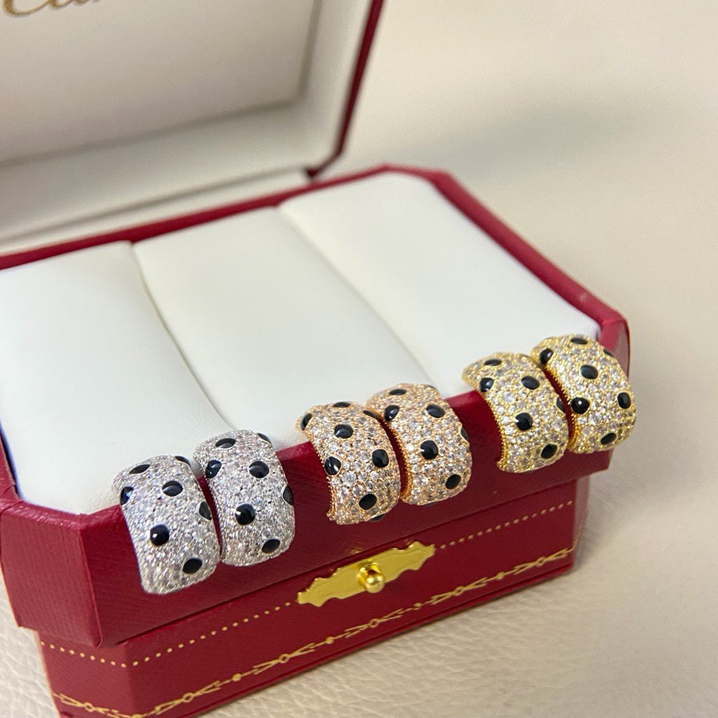 [LORA] PANTHERE MINI FULL DIAMOND EARRINGS