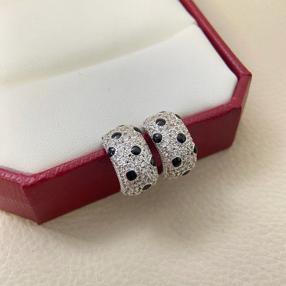 [LORA] PANTHERE MINI FULL DIAMOND EARRINGS