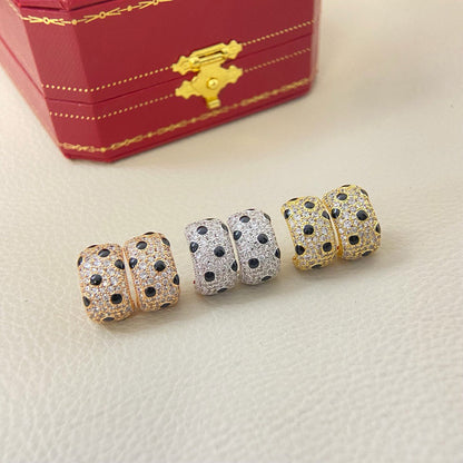 [LORA] PANTHERE MINI FULL DIAMOND EARRINGS