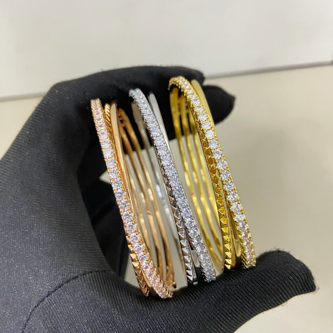 [LORA] ETINCELLE HALF-PAVED DIAMOND BRACELET