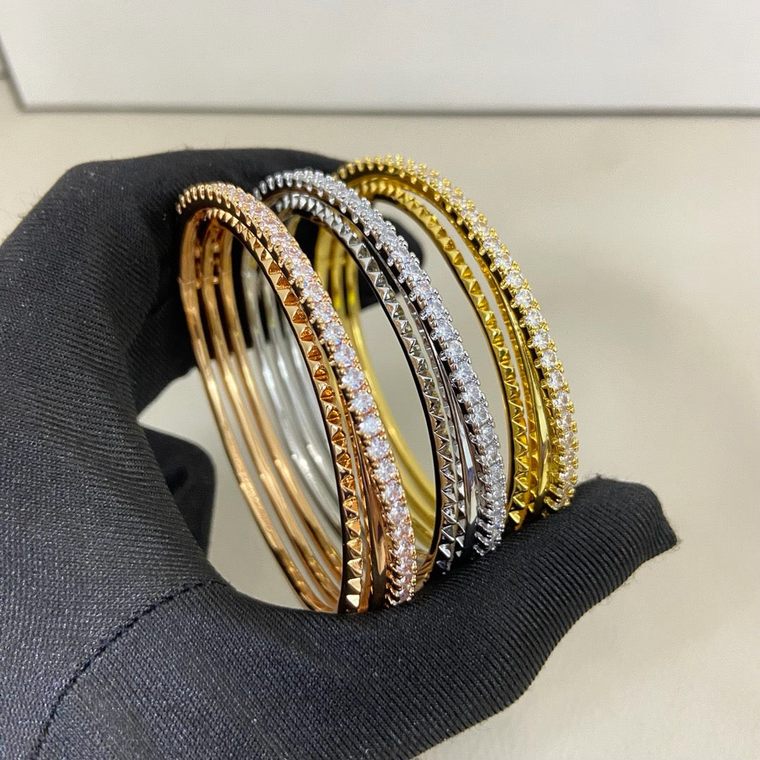 [LORA] ETINCELLE HALF-PAVED DIAMOND BRACELET