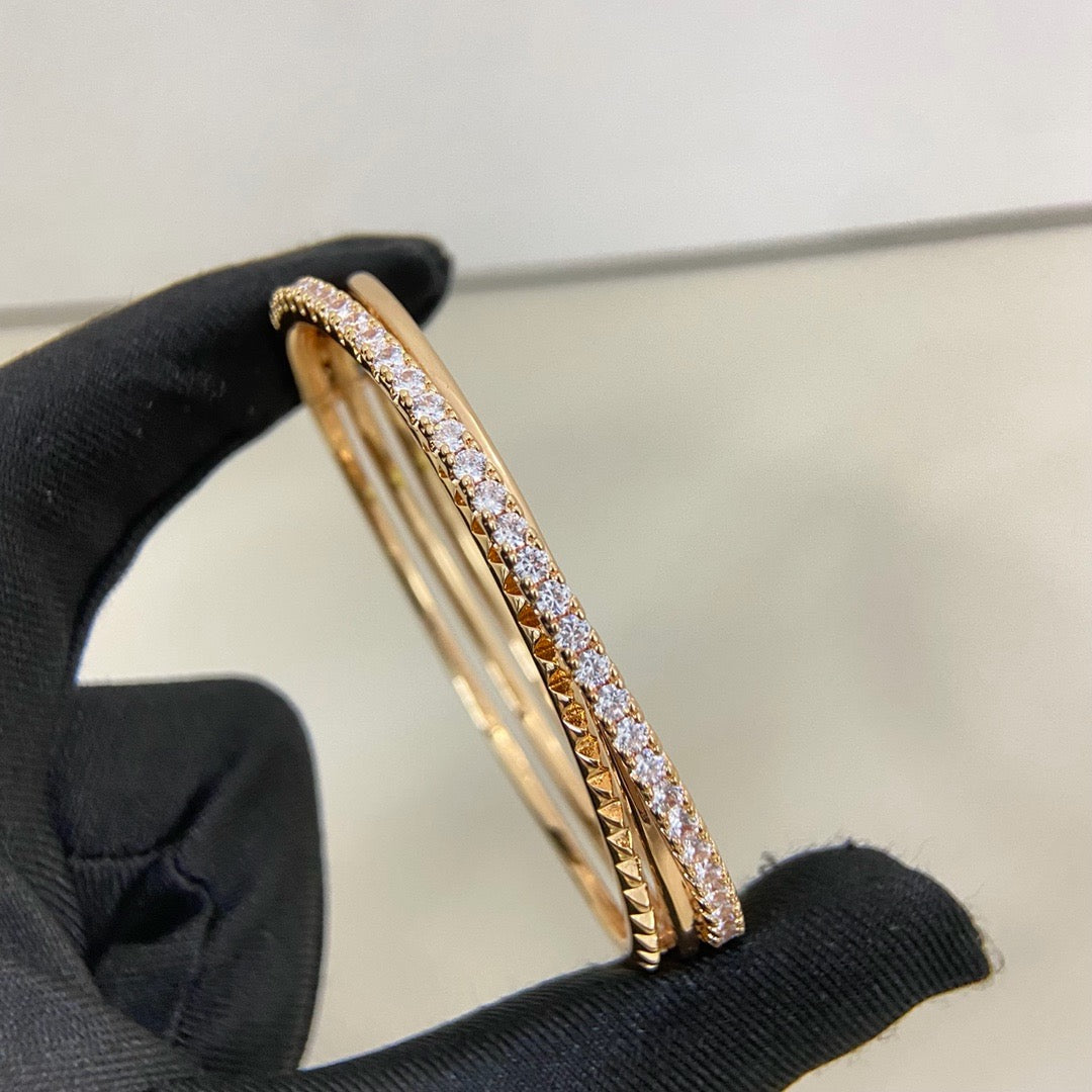 [LORA] ETINCELLE HALF-PAVED DIAMOND BRACELET