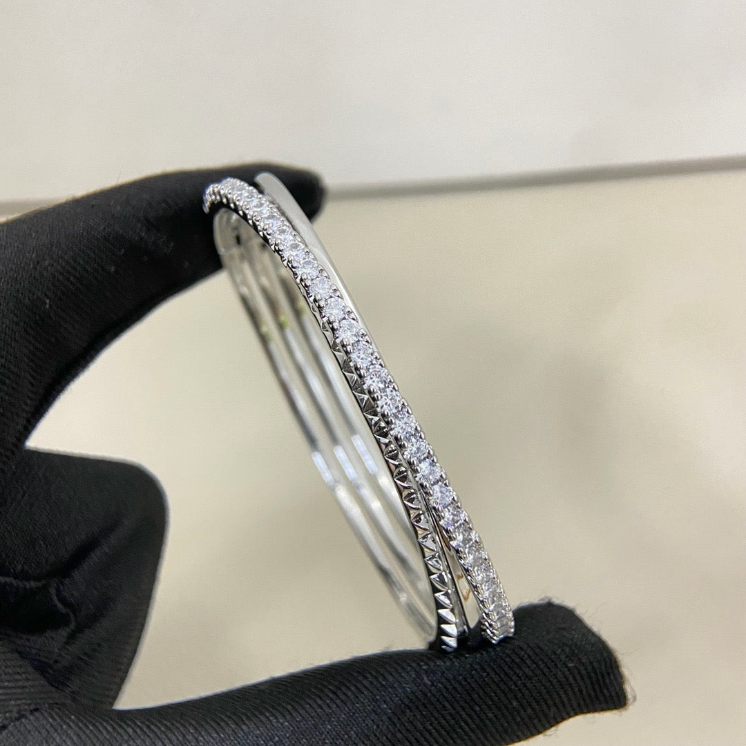 [LORA] ETINCELLE HALF-PAVED DIAMOND BRACELET