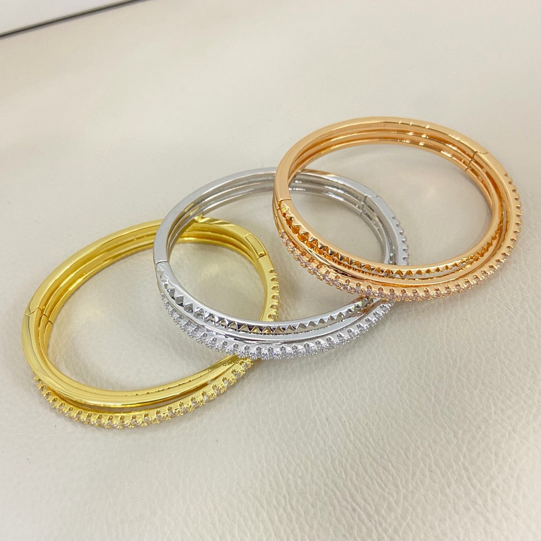 [LORA] ETINCELLE HALF-PAVED DIAMOND BRACELET