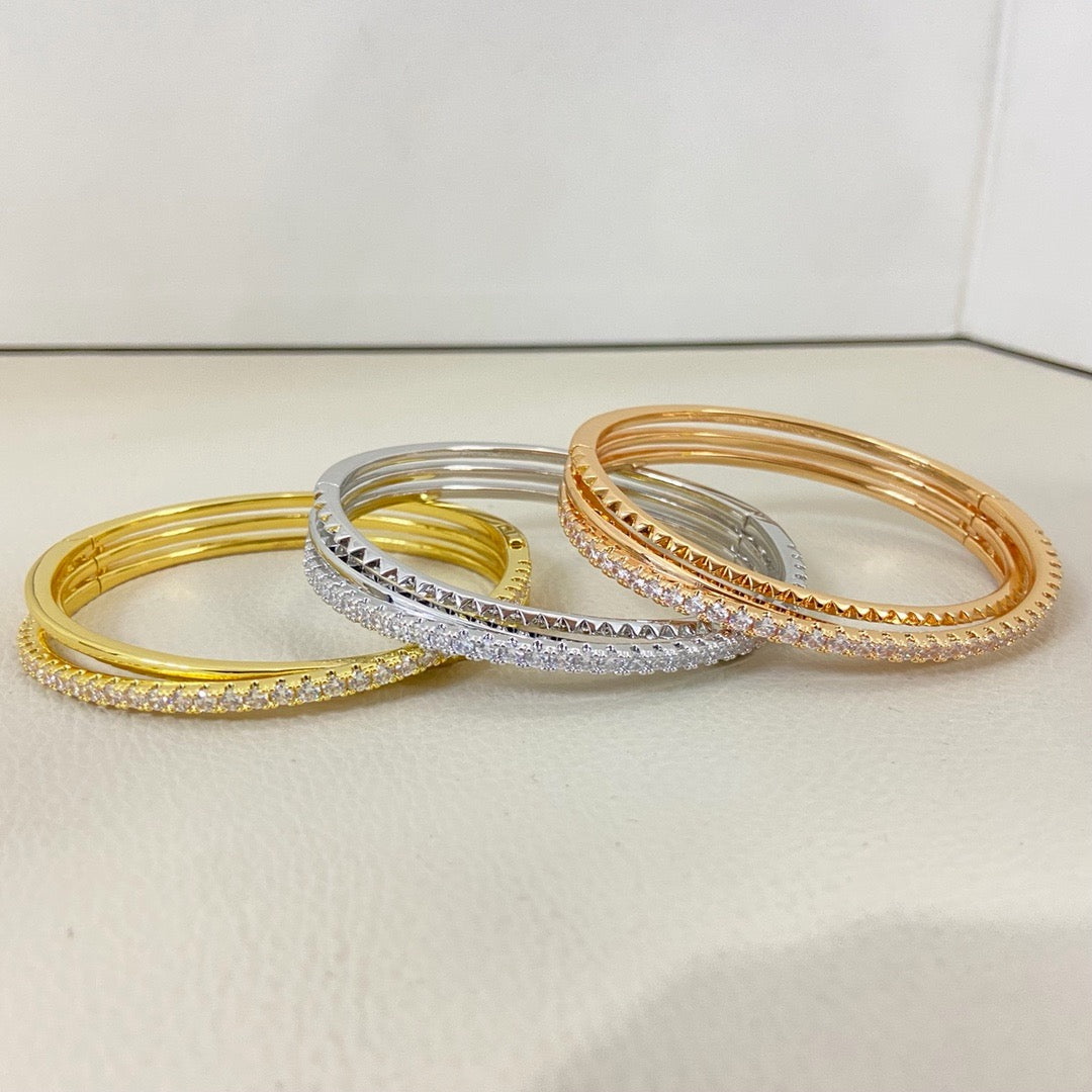 [LORA] ETINCELLE HALF-PAVED DIAMOND BRACELET