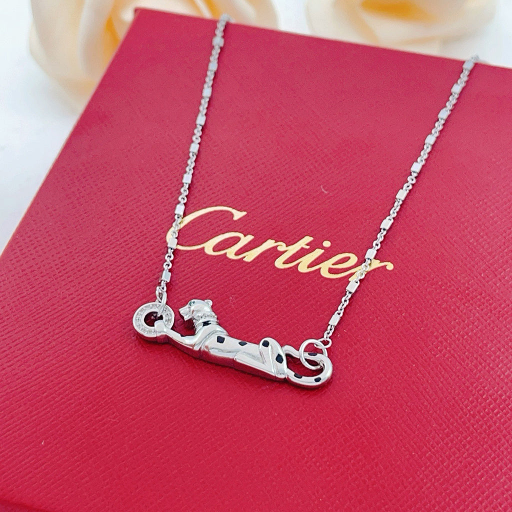 [LORA] PANTHERE FULL DIAMOND NECKLACE