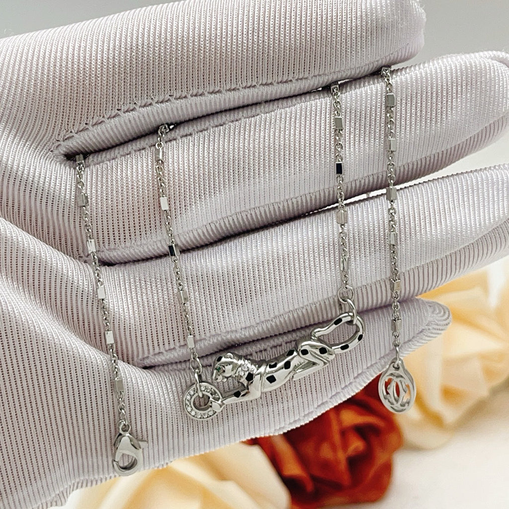 [LORA] PANTHERE FULL DIAMOND NECKLACE