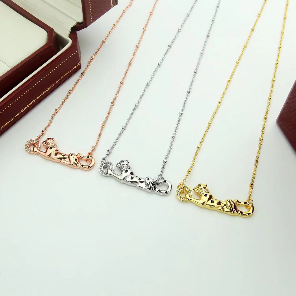 [LORA] PANTHERE FULL DIAMOND NECKLACE