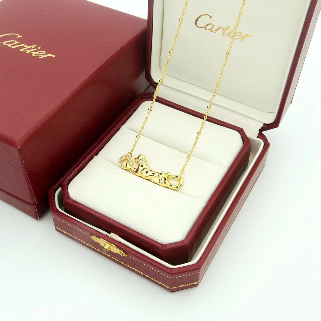 [LORA] PANTHERE FULL DIAMOND NECKLACE