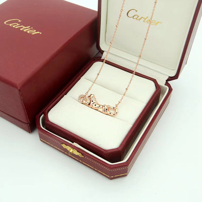 [LORA] PANTHERE FULL DIAMOND NECKLACE