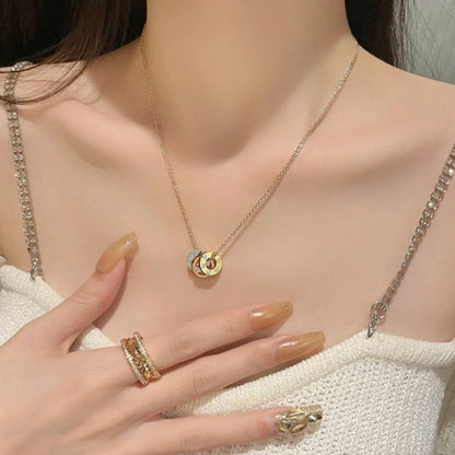 [LORA] LOVE 6 DIAMOND PENDANT NECKLACE