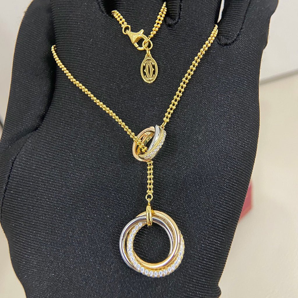 [LORA] TRINITY DIAMONDS NECKLACE