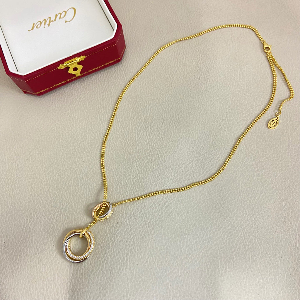[LORA] TRINITY DIAMONDS NECKLACE