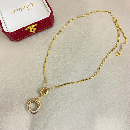 [LORA] TRINITY DIAMONDS NECKLACE