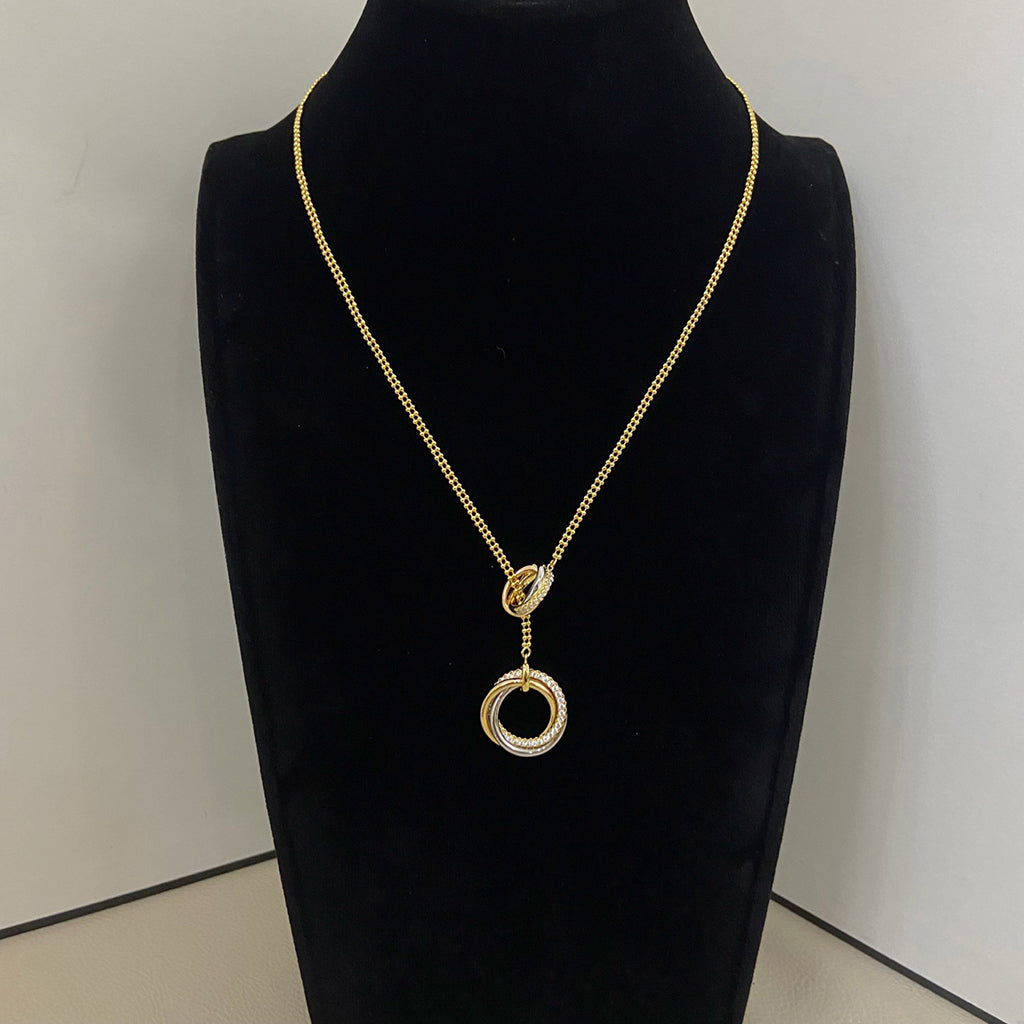 [LORA] TRINITY DIAMONDS NECKLACE