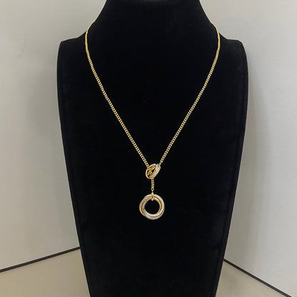 [LORA] TRINITY DIAMONDS NECKLACE