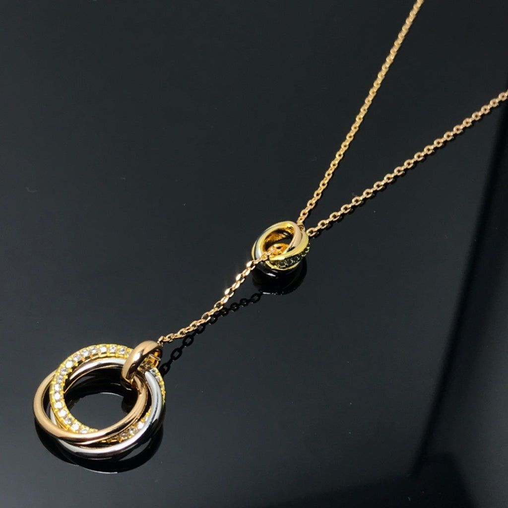 [LORA] TRINITY DIAMONDS NECKLACE