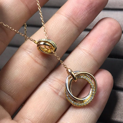 [LORA] TRINITY DIAMONDS NECKLACE