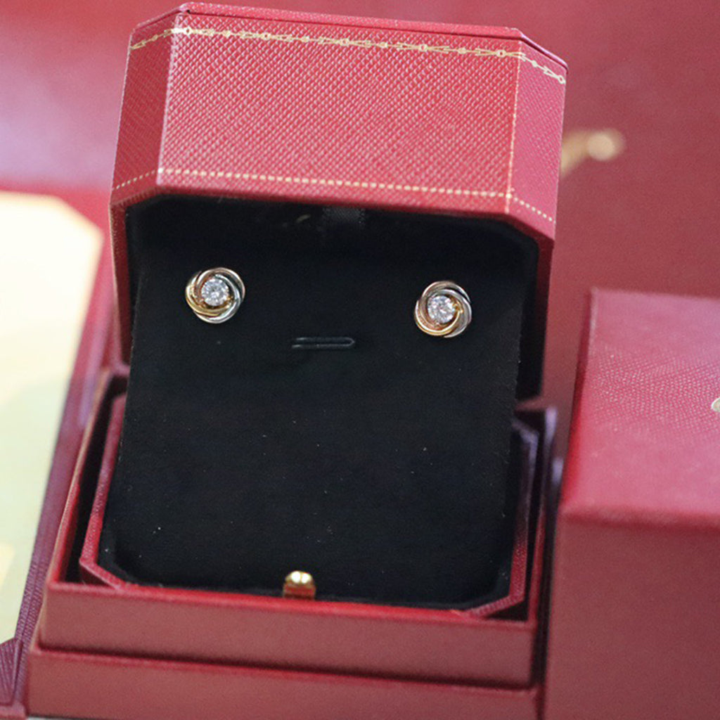 [LORA] TRINITY STUD DIAMOND EARRINGS