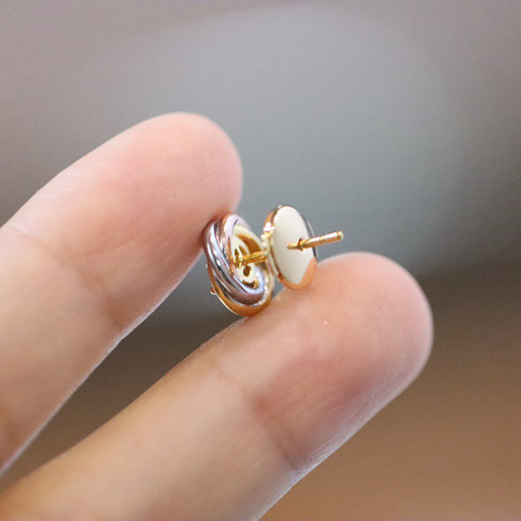 [LORA] TRINITY STUD DIAMOND EARRINGS