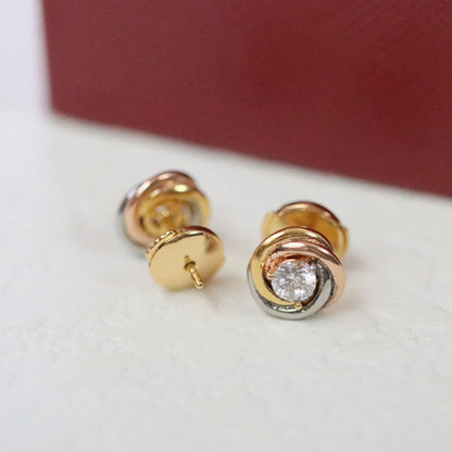 [LORA] TRINITY STUD DIAMOND EARRINGS