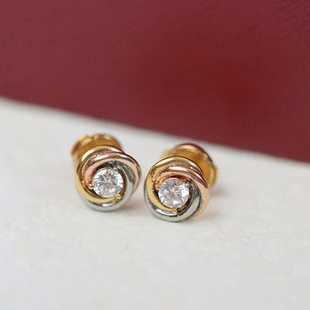 [LORA] TRINITY STUD DIAMOND EARRINGS