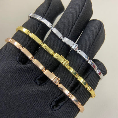 [LORA] PANTHERE HALF DIAMOND ON CHAIN BRACELET