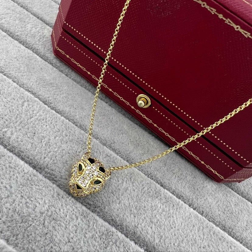 [LORA] PANTHERE FULL DIAMOND NECKLACE