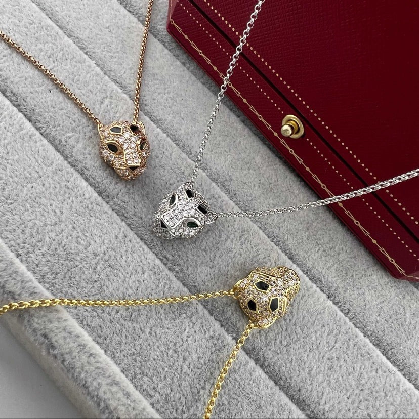 [LORA] PANTHERE FULL DIAMOND NECKLACE