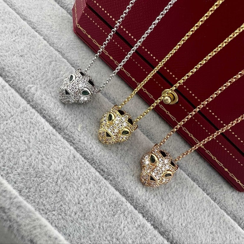 [LORA] PANTHERE FULL DIAMOND NECKLACE