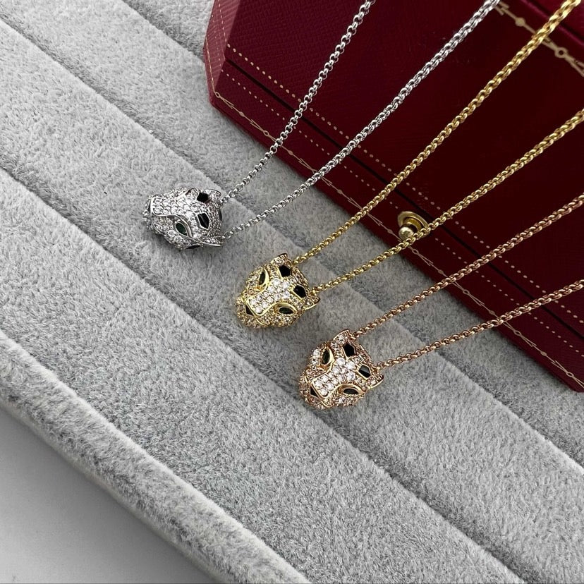 [LORA] PANTHERE FULL DIAMOND NECKLACE