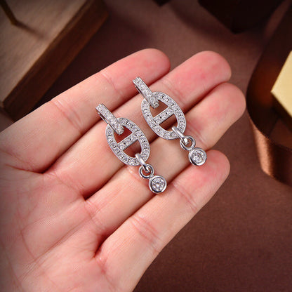 [LORA]HM CHAINE DIAMOND EARRINGS