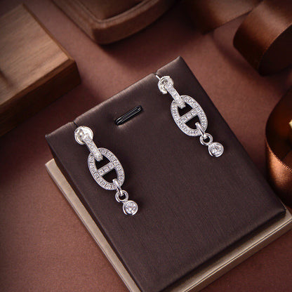 [LORA]HM CHAINE DIAMOND EARRINGS