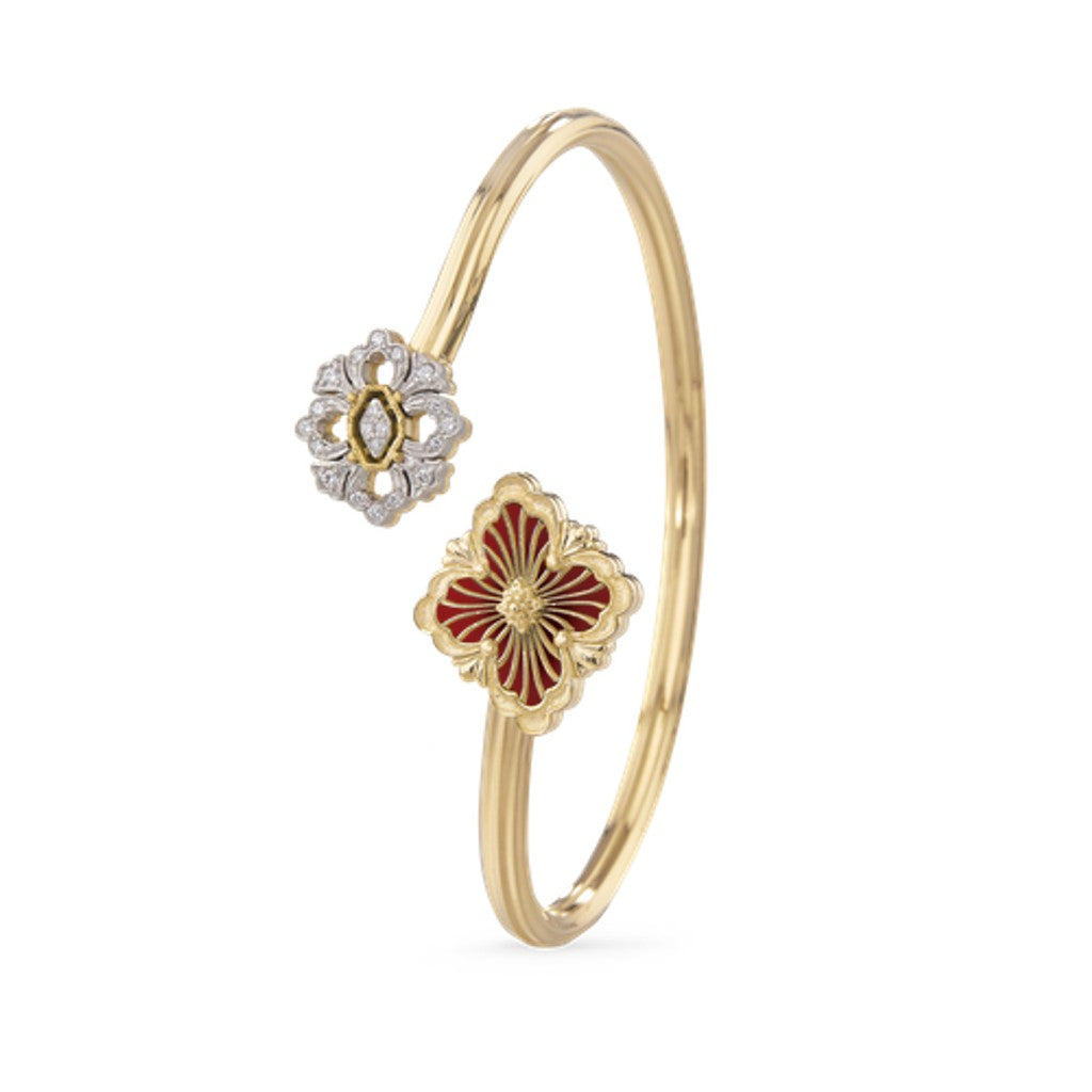 [Lora JEWELRY] OPERA TULLE  GOLD BRACELET WITH ENAMEL BACKGROUND