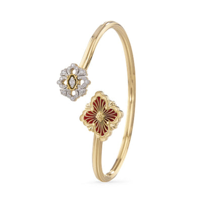 [Lora JEWELRY] OPERA TULLE  GOLD BRACELET WITH ENAMEL BACKGROUND